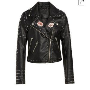 Blank NYC Heartbreaker Studded Moto Leather Jacket